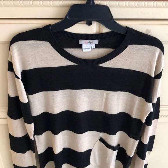 Ten-Oh-8 Stripped Linen Sweater - Picture 2 of 6